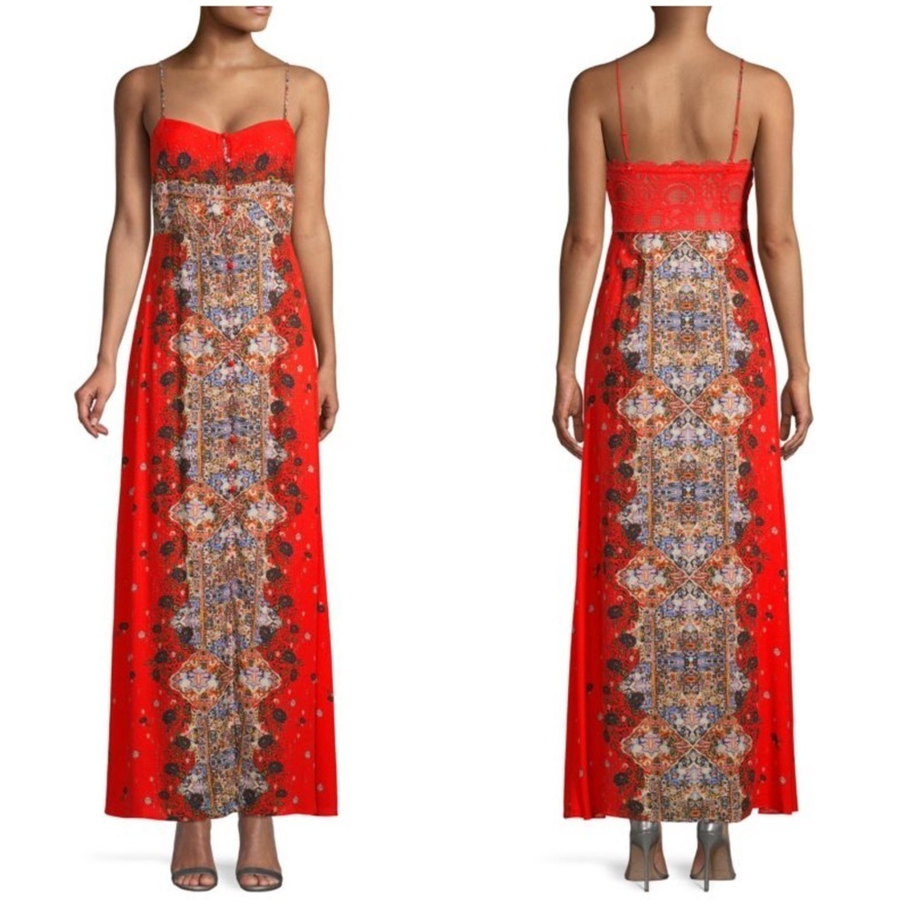 Free People Morning Song Printed Maxi Dress (1)